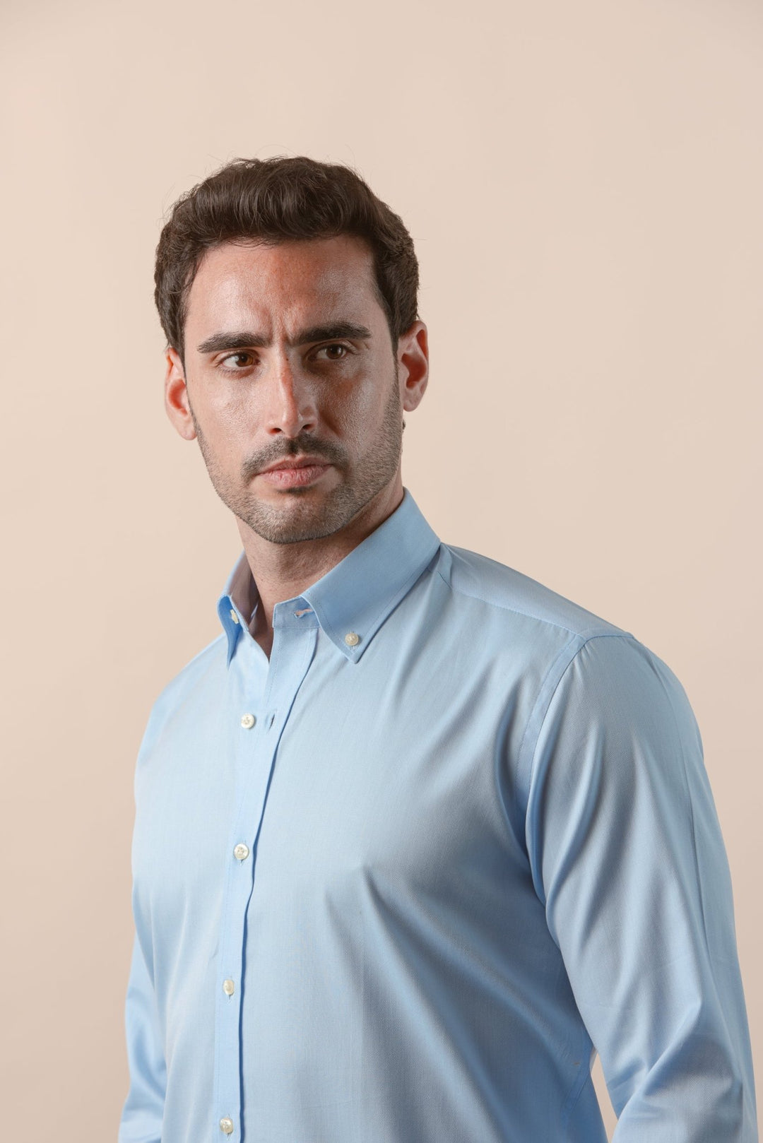TEXTURED OXFORD SLIM FIT COTTON SHIRT - Roban