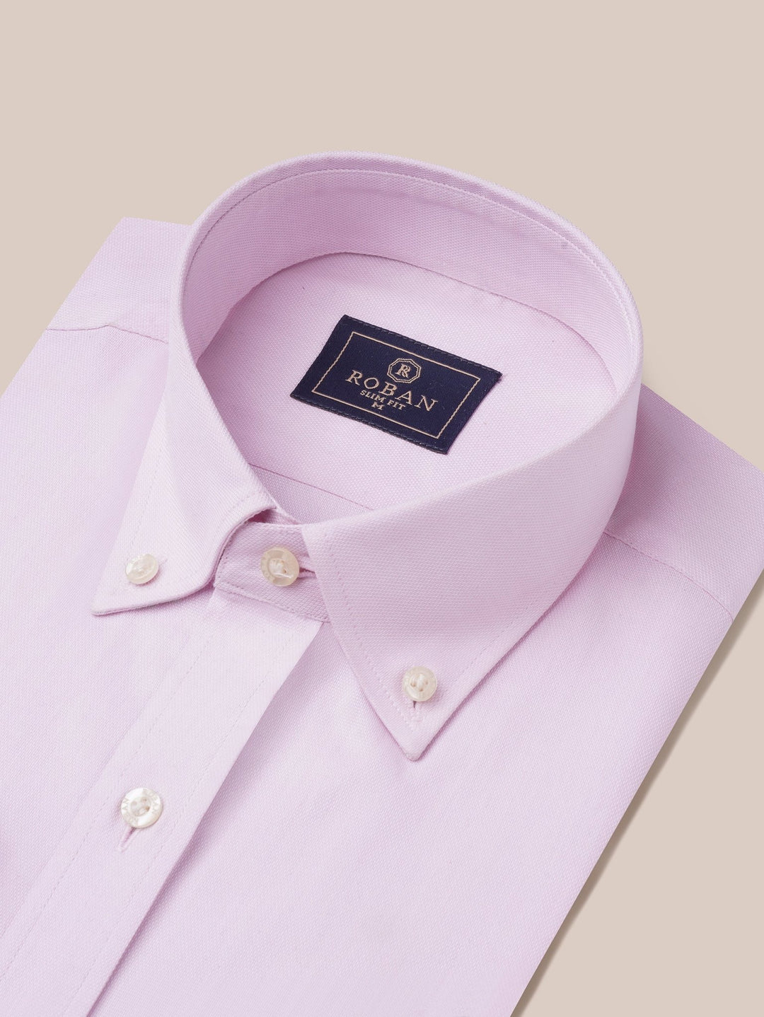 TEXTURED OXFORD SLIM FIT COTTON SHIRT - Roban