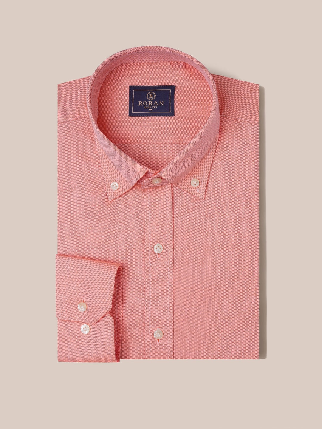 TEXTURED OXFORD SLIM FIT COTTON SHIRT - Roban