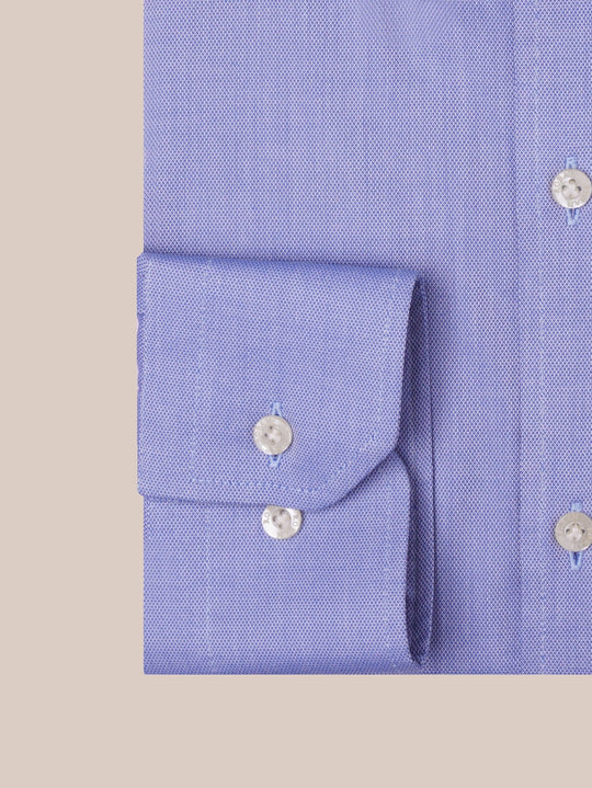 TEXTURED OXFORD SLIM FIT COTTON SHIRT - Roban