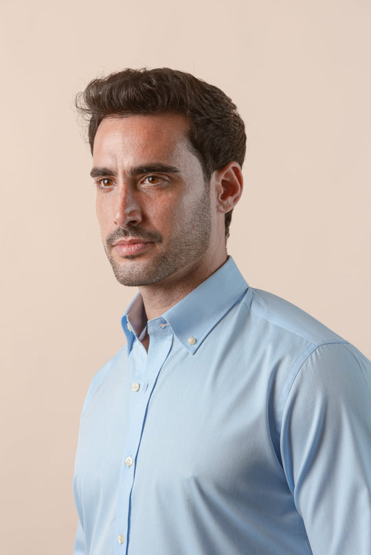 TEXTURED OXFORD SLIM FIT COTTON SHIRT - Roban