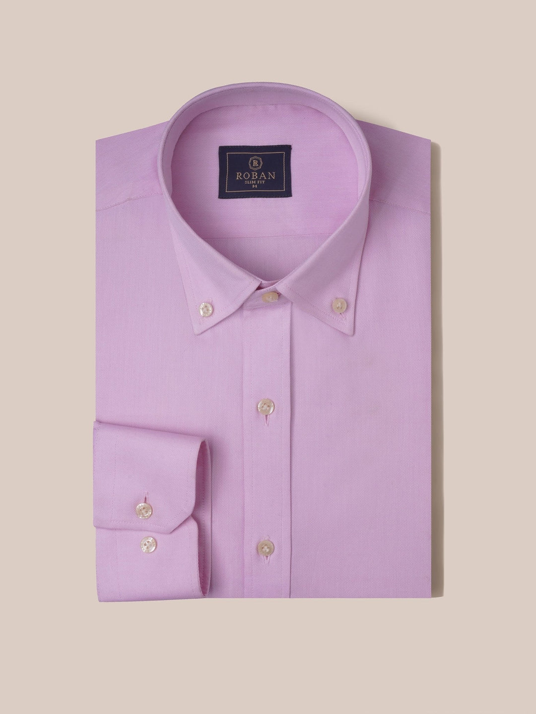 TEXTURED OXFORD SLIM FIT COTTON SHIRT - Roban