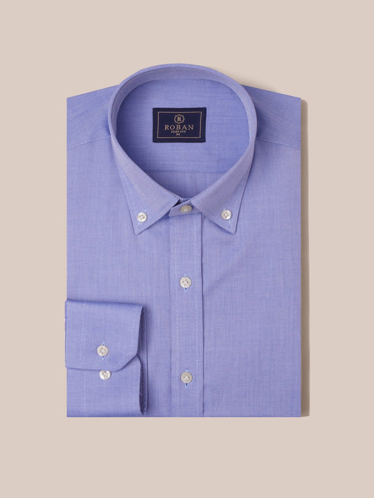 TEXTURED OXFORD SLIM FIT COTTON SHIRT - Roban