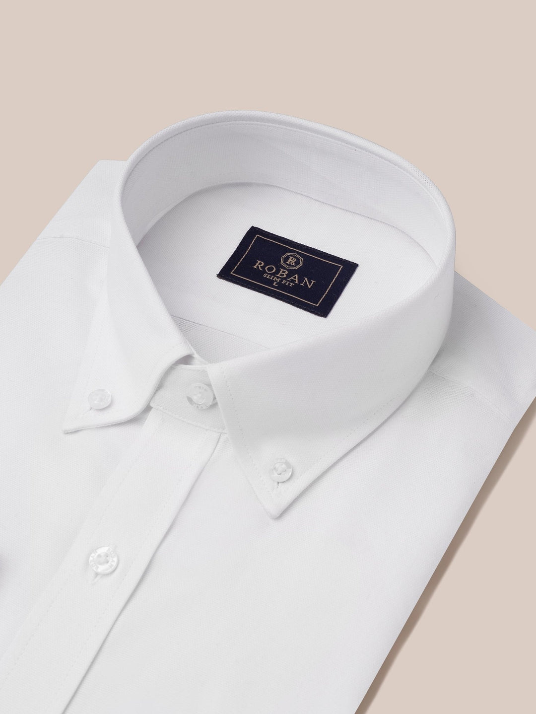 TEXTURED OXFORD SLIM FIT COTTON SHIRT - Roban