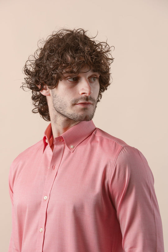 TEXTURED OXFORD SLIM FIT COTTON SHIRT - Roban