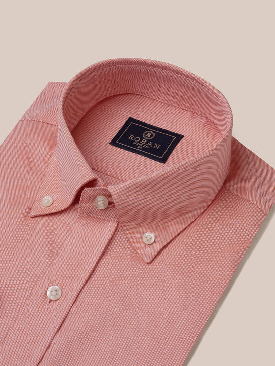 TEXTURED OXFORD SLIM FIT COTTON SHIRT - Roban