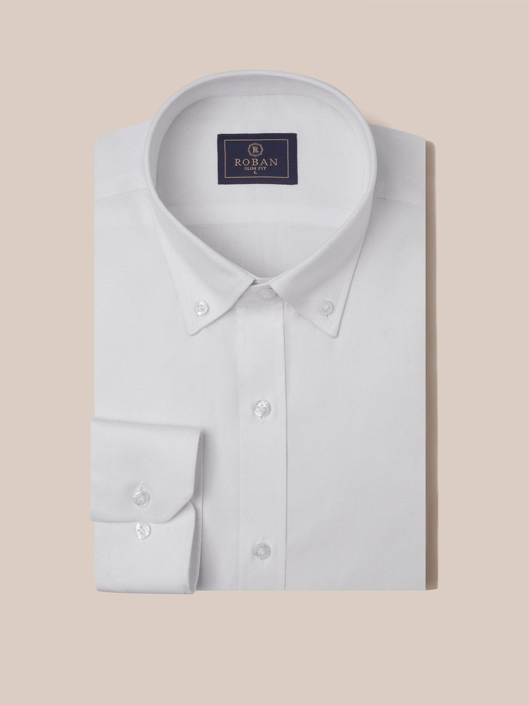 TEXTURED OXFORD SLIM FIT COTTON SHIRT - Roban