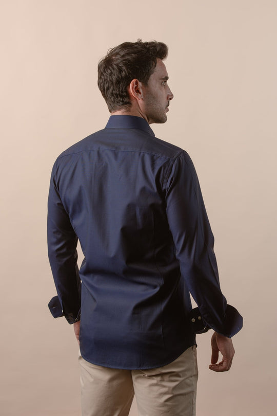 TEXTURED OXFORD SLIM FIT COTTON SHIRT - Roban