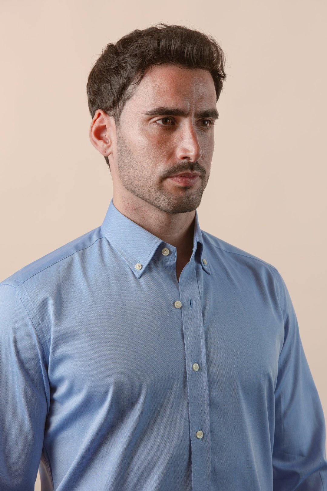 TEXTURED OXFORD SLIM FIT COTTON SHIRT - Roban