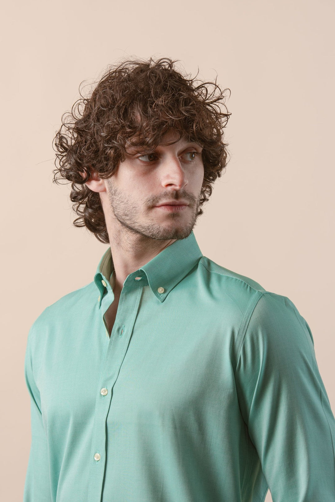 TEXTURED OXFORD SLIM FIT COTTON SHIRT - Roban