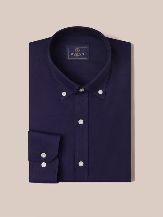 TEXTURED OXFORD SLIM FIT COTTON SHIRT - Roban