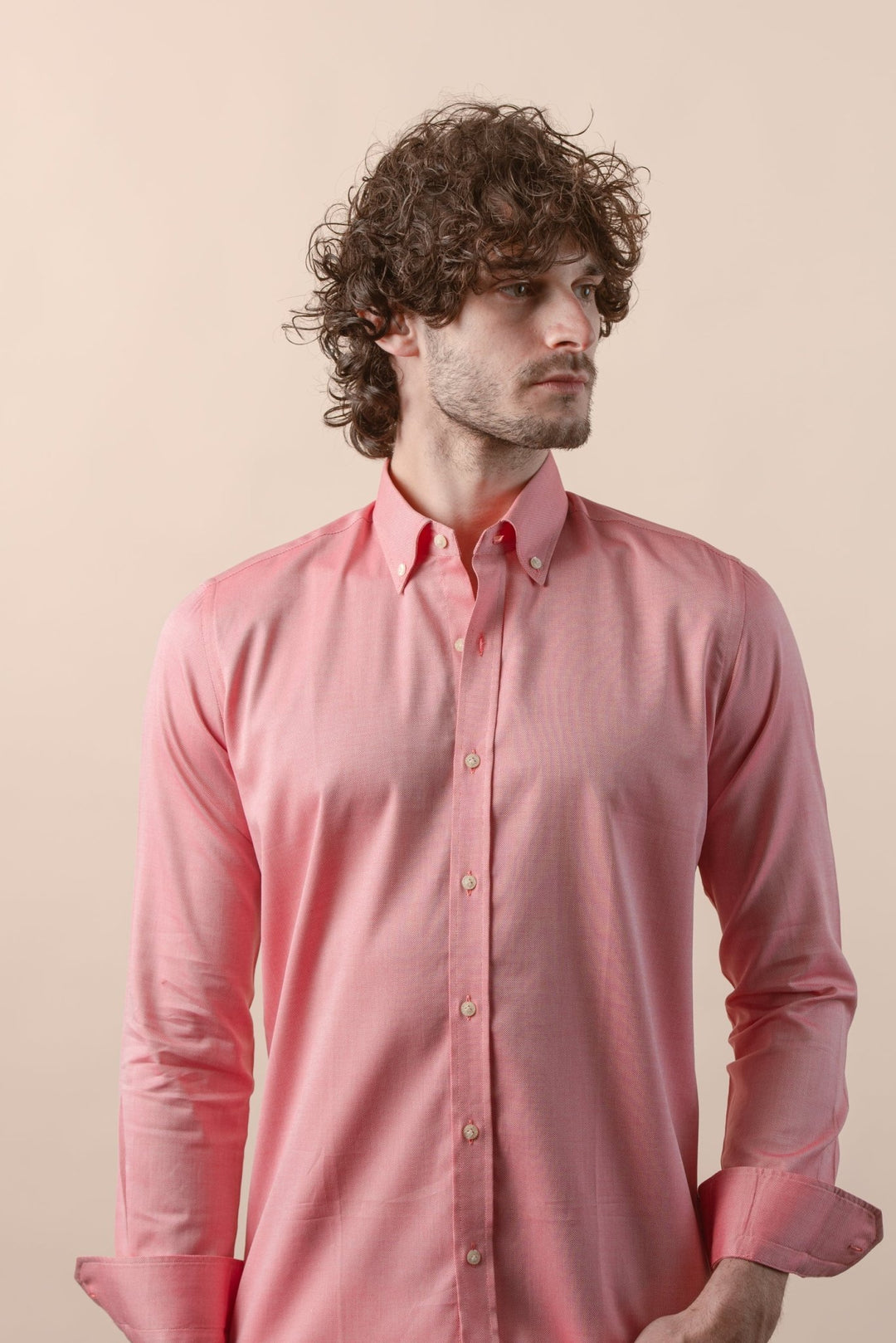 TEXTURED OXFORD SLIM FIT COTTON SHIRT - Roban