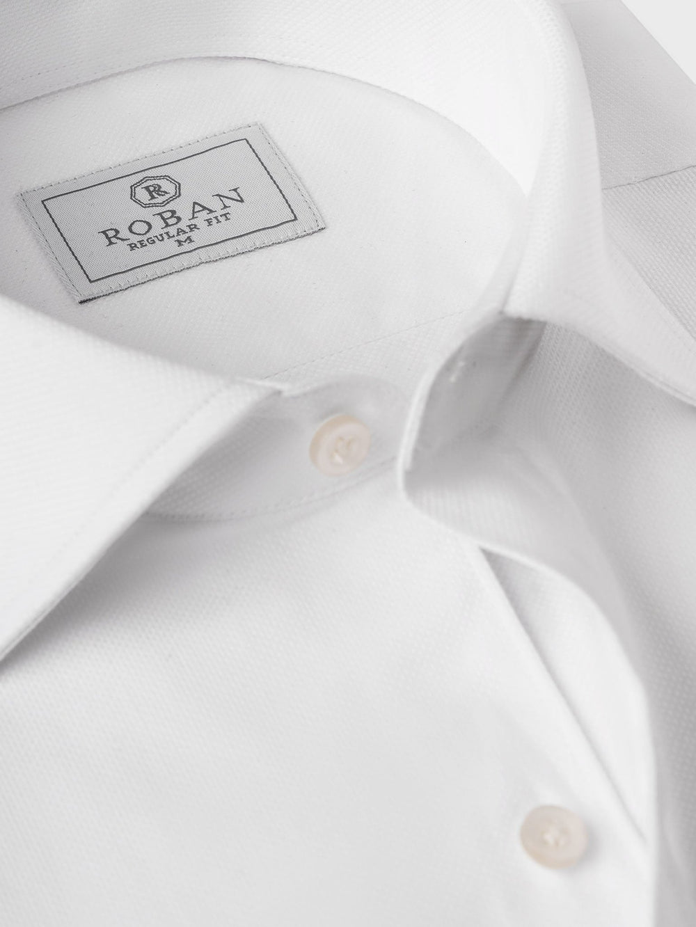 TEXTURED REGULAR FIT COTTON SHIRT - Roban