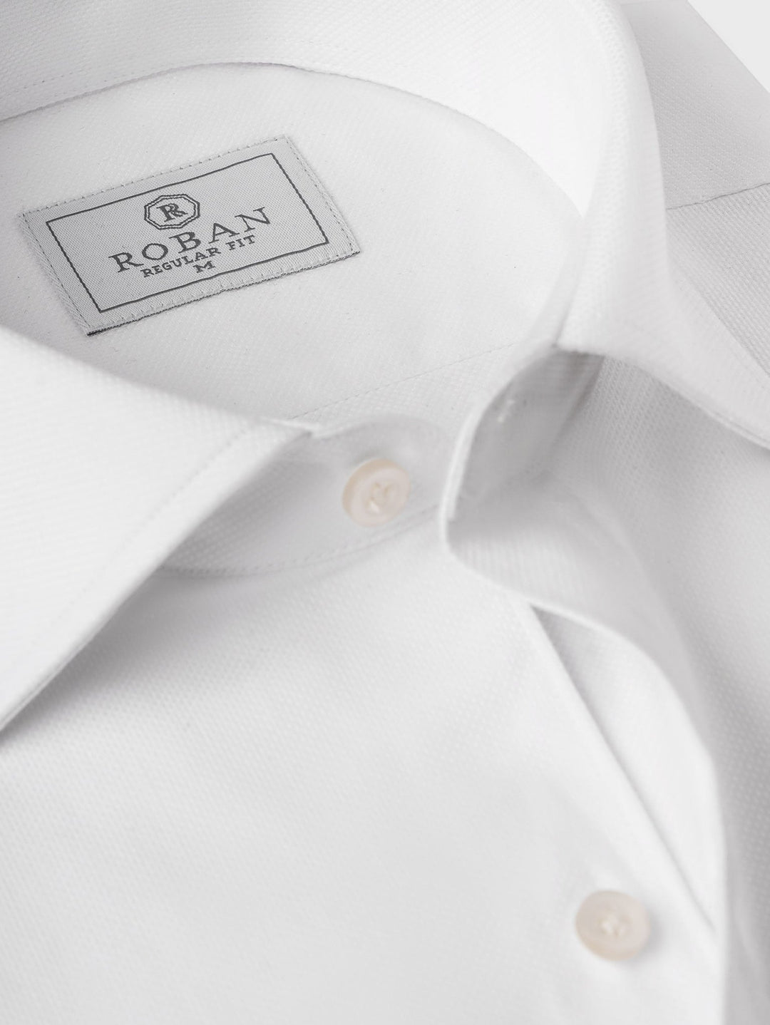 TEXTURED REGULAR FIT COTTON SHIRT - Roban