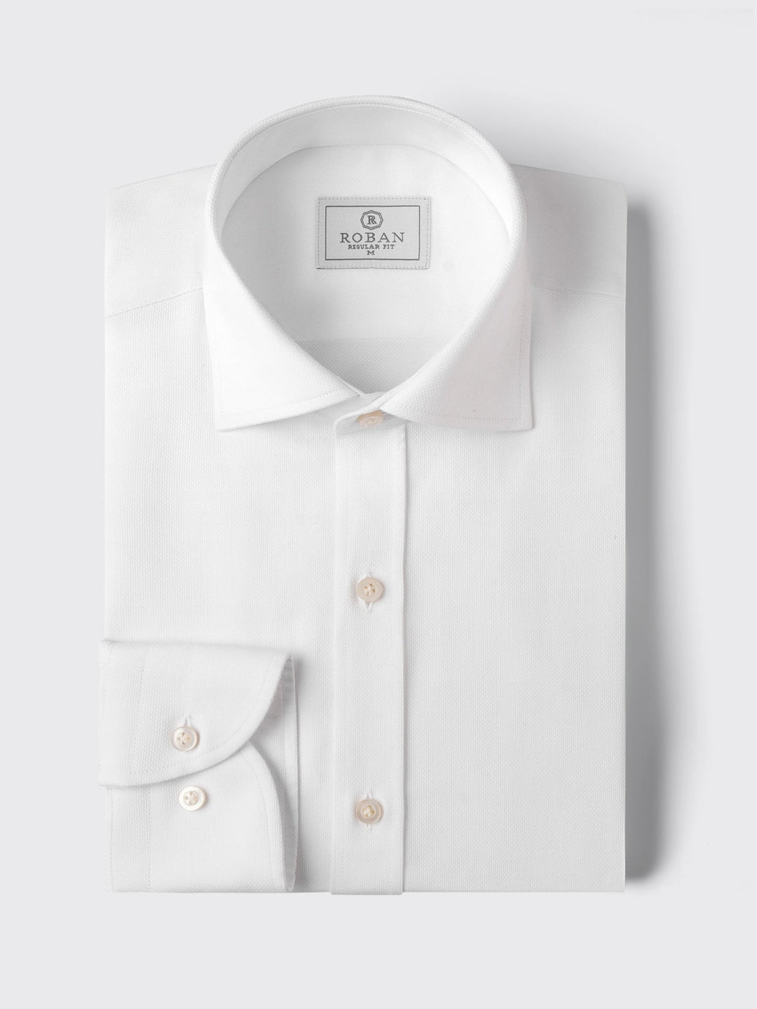 TEXTURED REGULAR FIT COTTON SHIRT - Roban