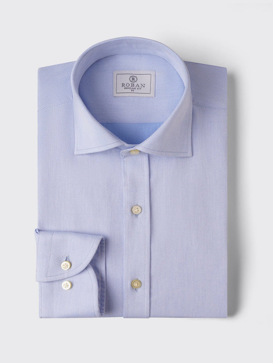TEXTURED REGULAR FIT COTTON SHIRT - Roban