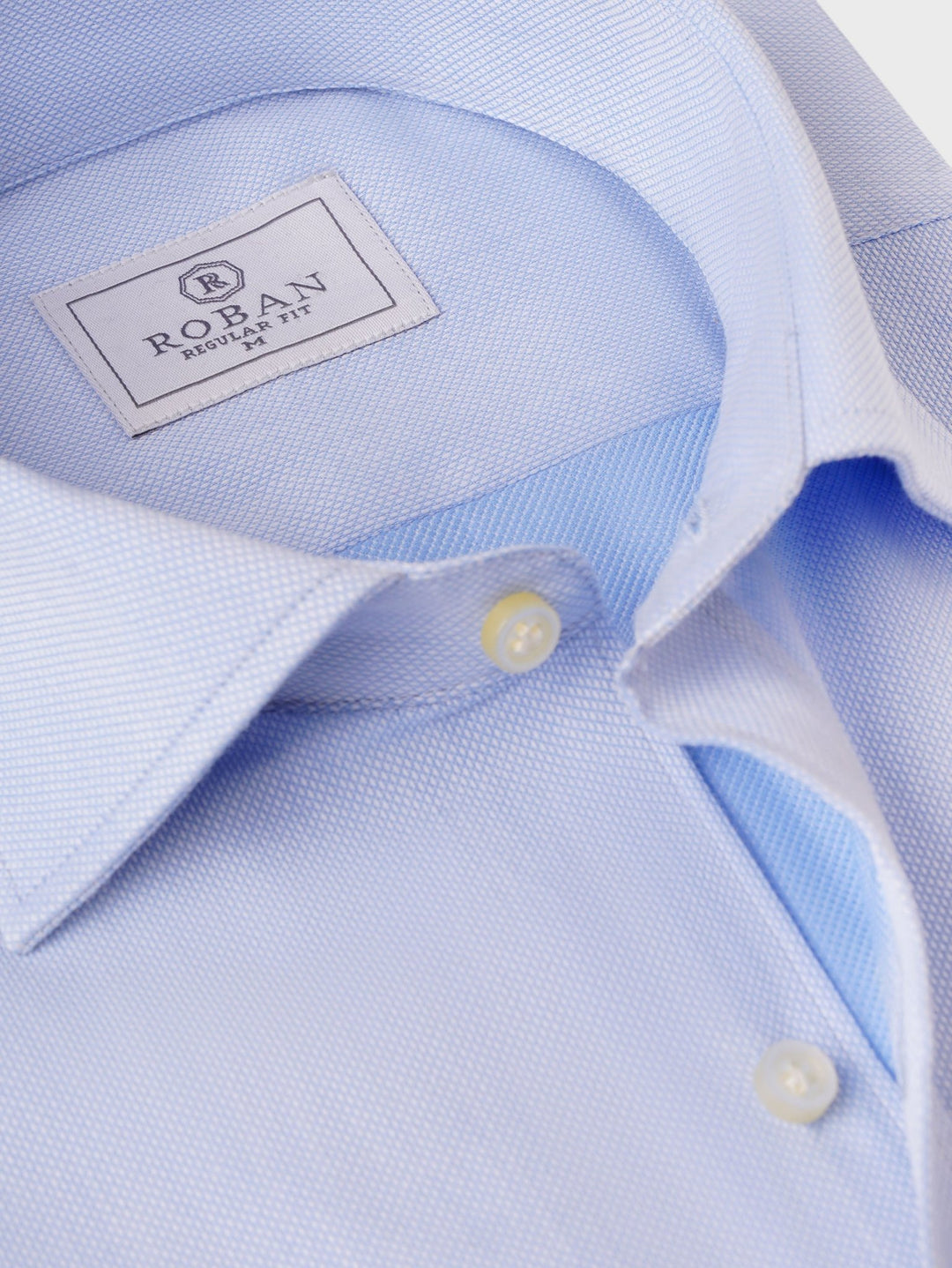 TEXTURED REGULAR FIT COTTON SHIRT - Roban