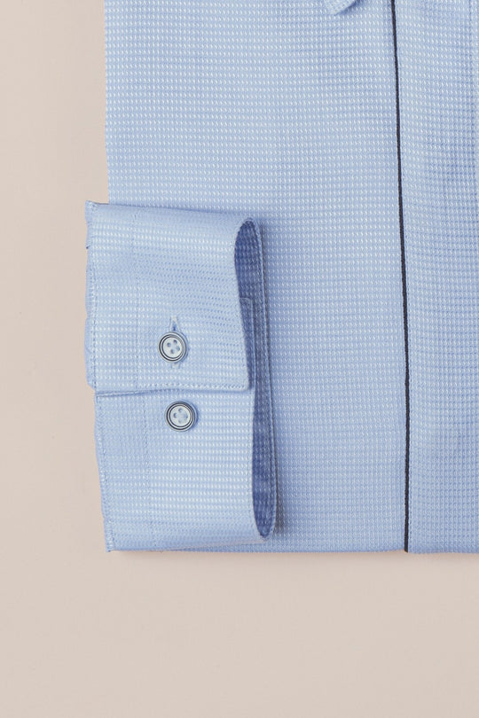 TEXTURED SATIN COTTON SHIRT - Roban
