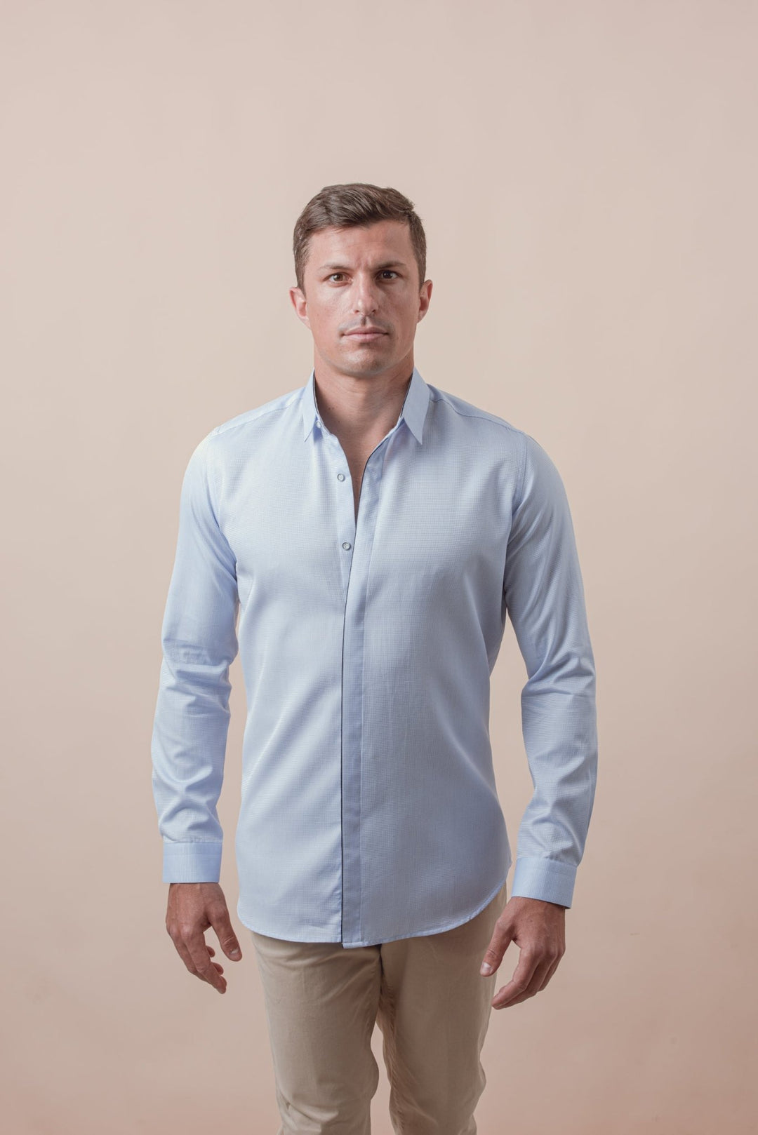 TEXTURED SATIN COTTON SHIRT - Roban