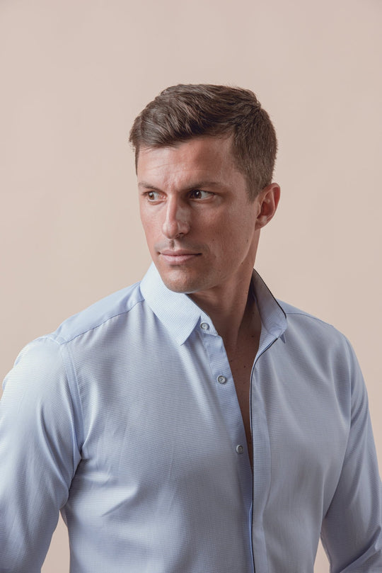 TEXTURED SATIN COTTON SHIRT - Roban