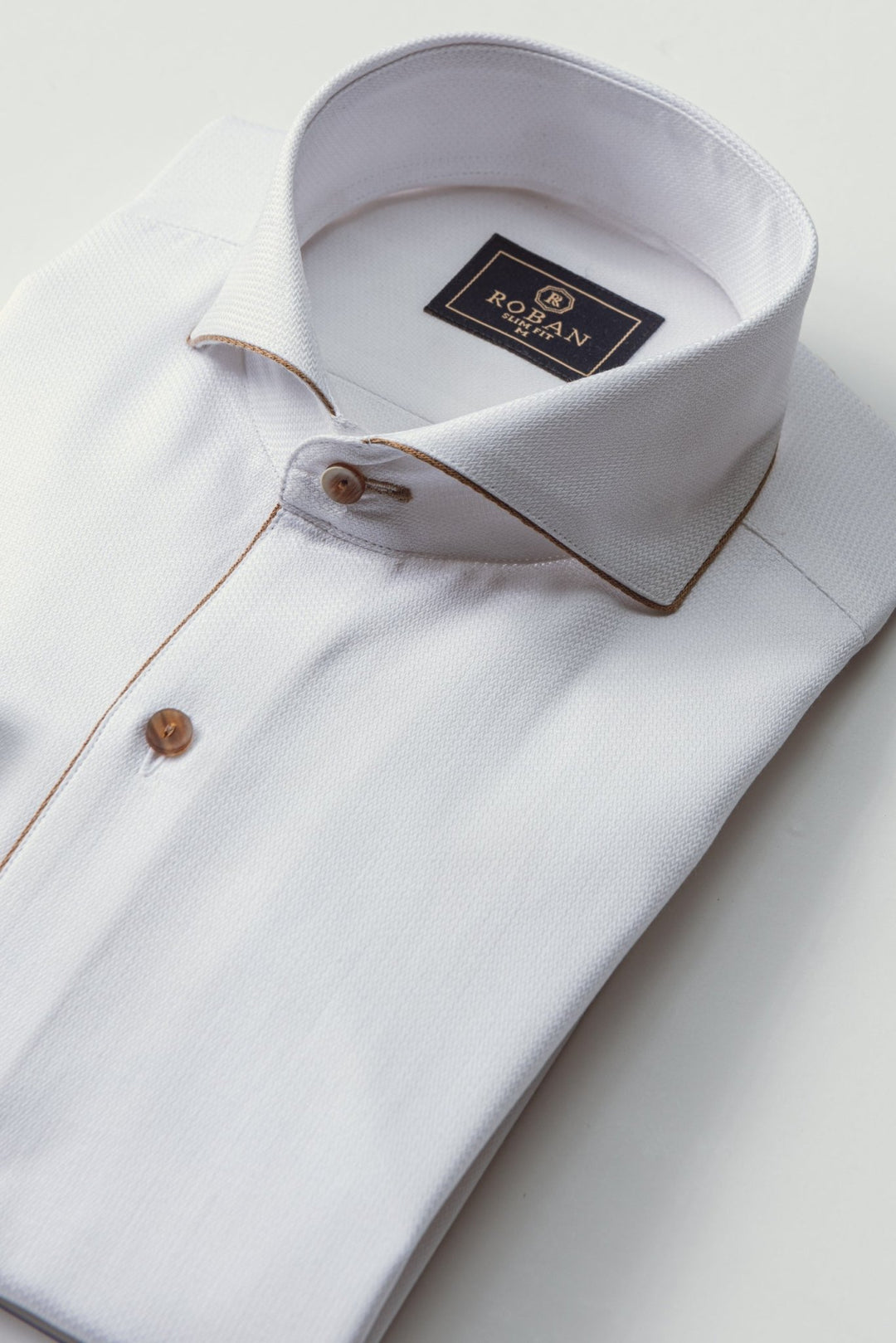 TEXTURED SLIM FIT SATIN SHIRT - Roban