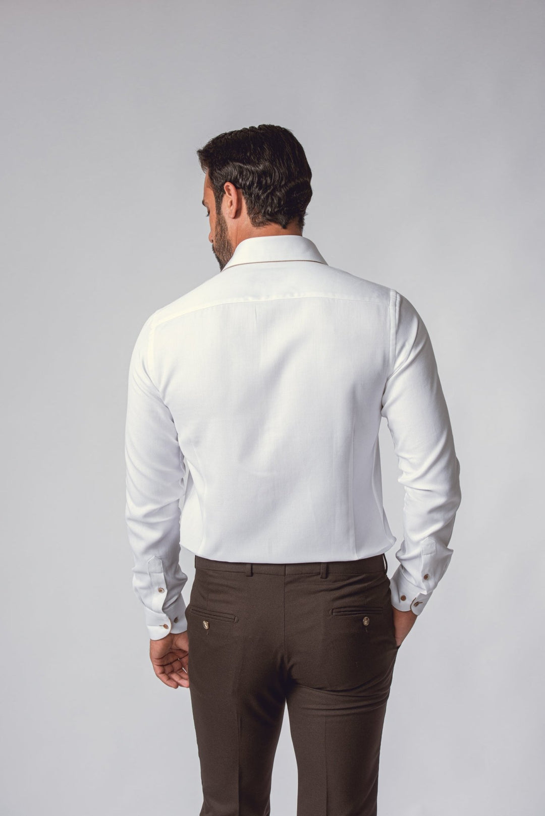 TEXTURED SLIM FIT SATIN SHIRT - Roban