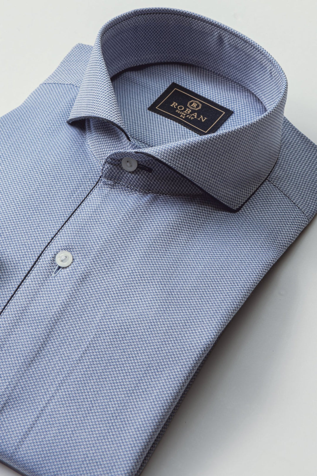 TEXTURED SLIM FIT SATIN SHIRT - Roban