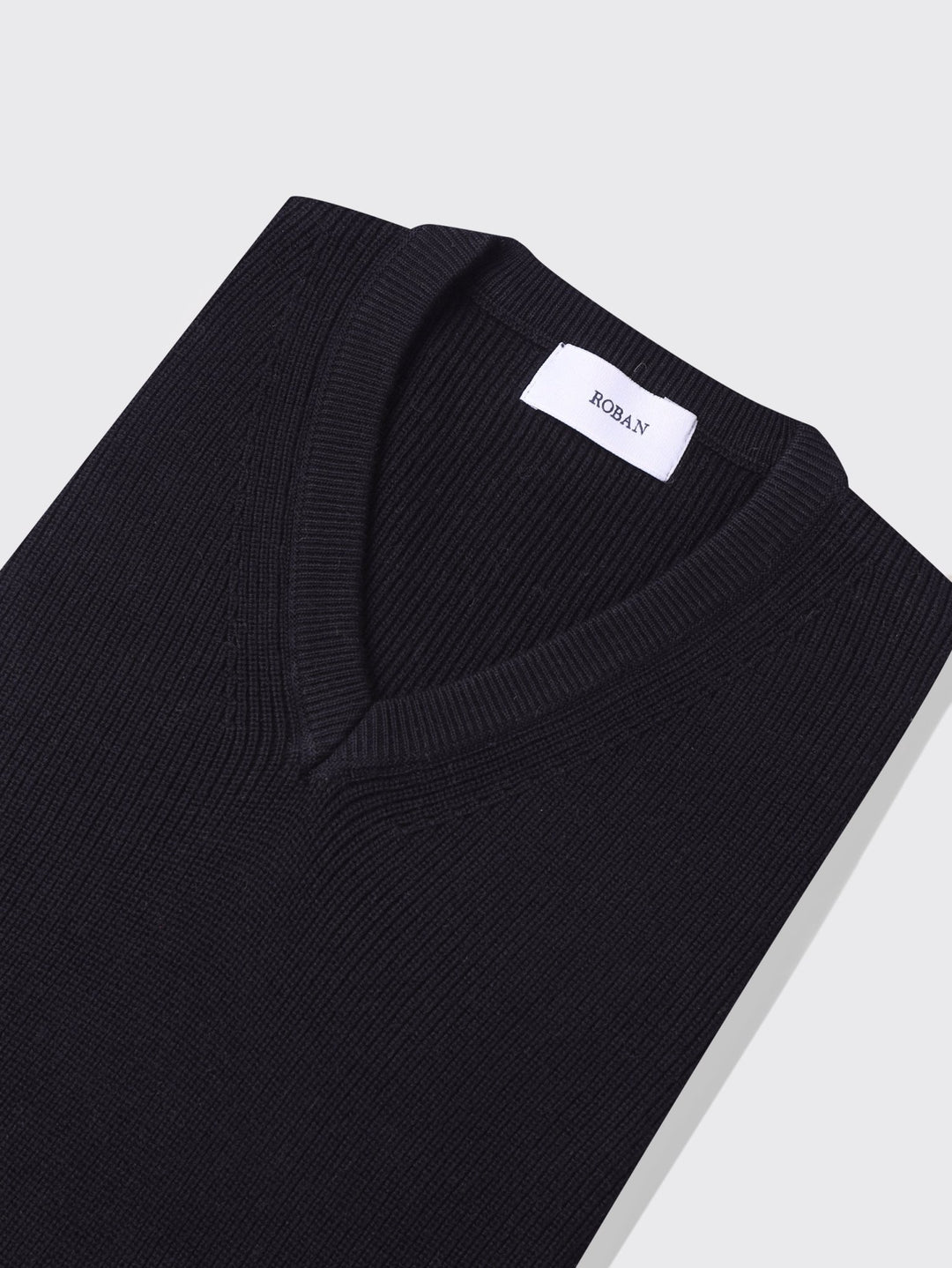 V - neck Cotton knitted Pullover - Roban