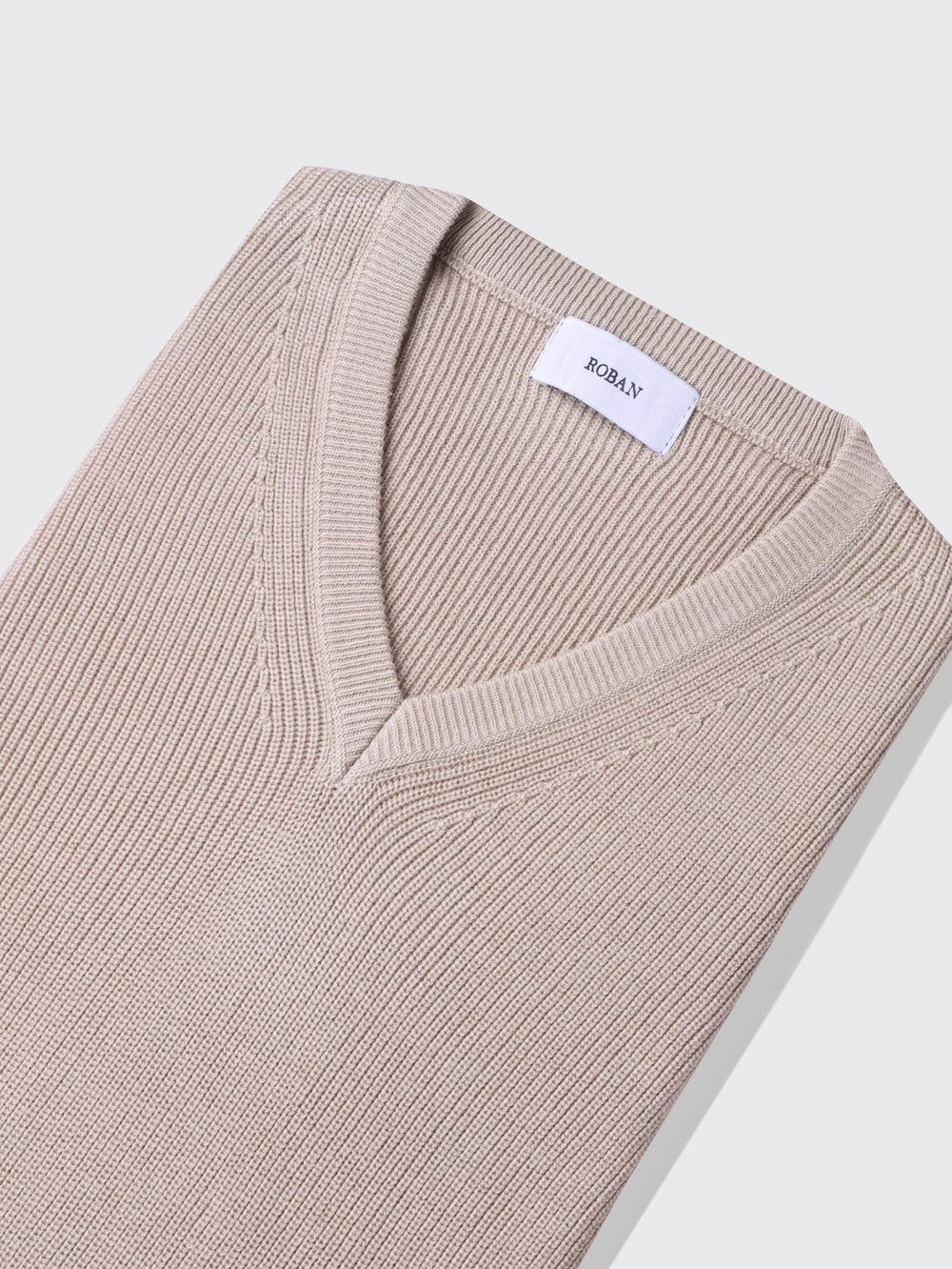 V - neck Cotton knitted Pullover - Roban