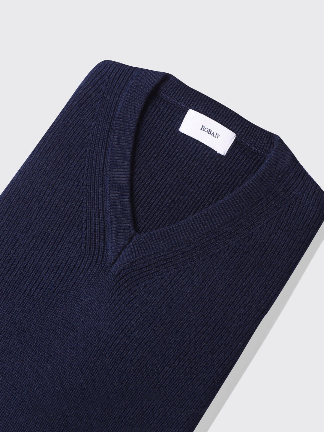 V - neck Cotton knitted Pullover - Roban