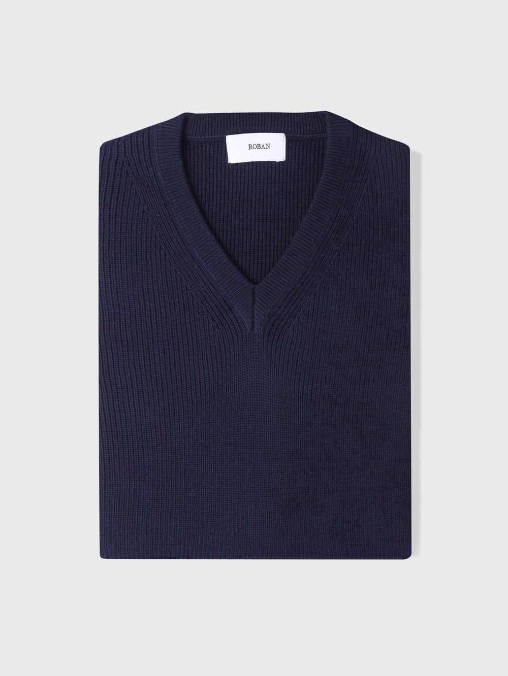 V - neck Cotton knitted Pullover - Roban