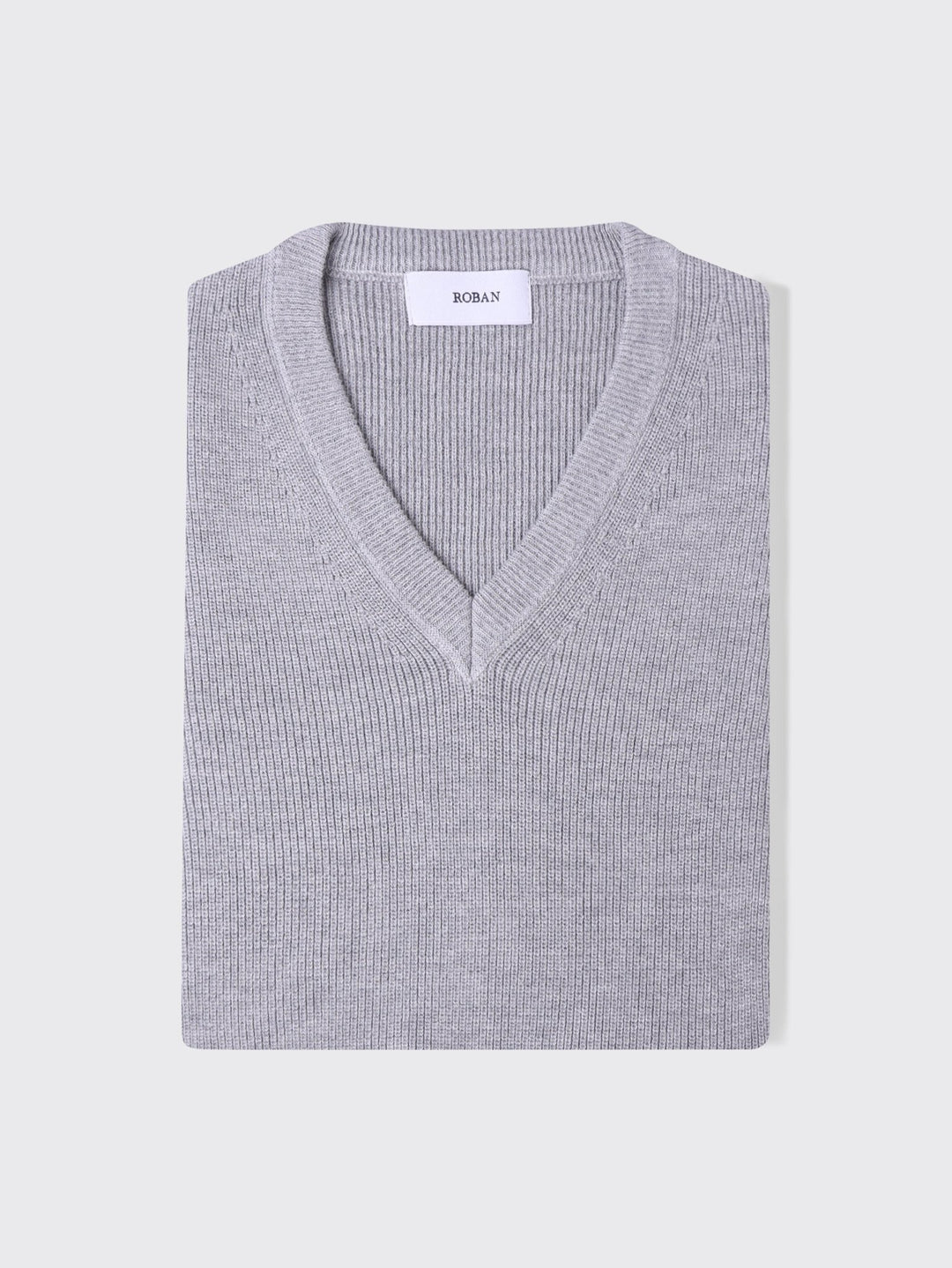 V - neck Cotton knitted Pullover - Roban