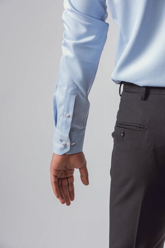 VALENTINE'S DAY SLIM FIT SATIN COTTON SHIRT - Roban