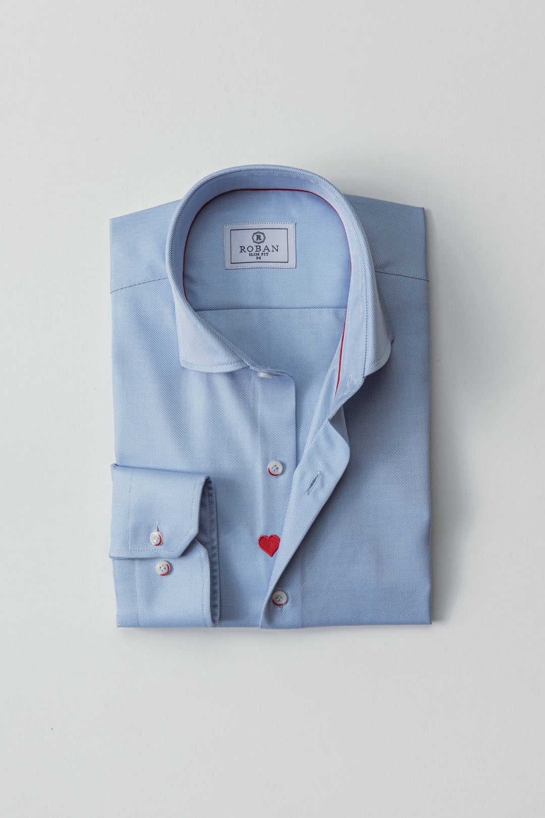 VALENTINE'S DAY SLIM FIT SATIN COTTON SHIRT - Roban