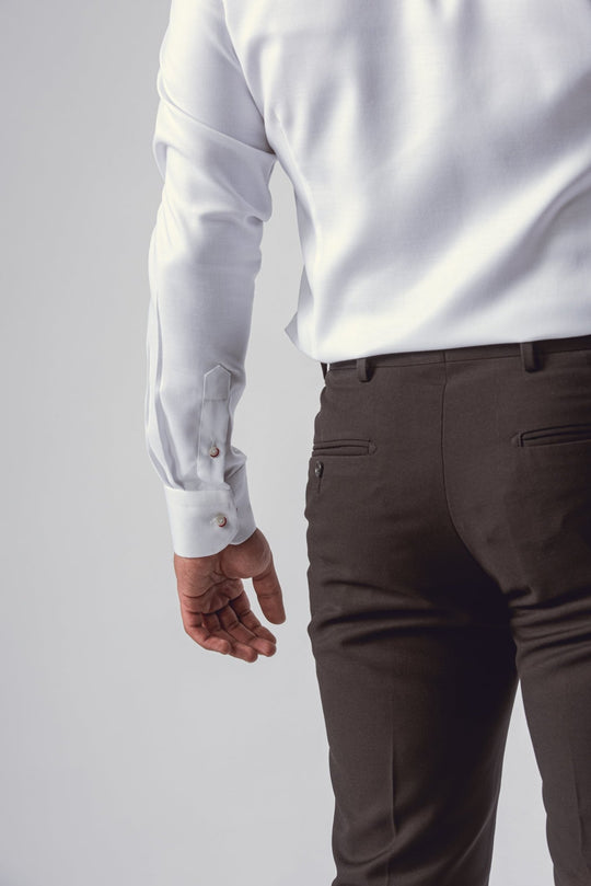 VALENTINE'S DAY SLIM FIT SATIN COTTON SHIRT - Roban