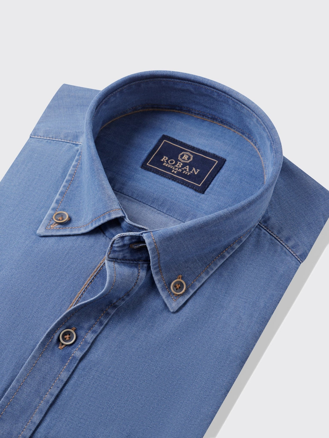 Washed Denim Regular Fit Shirt - Roban