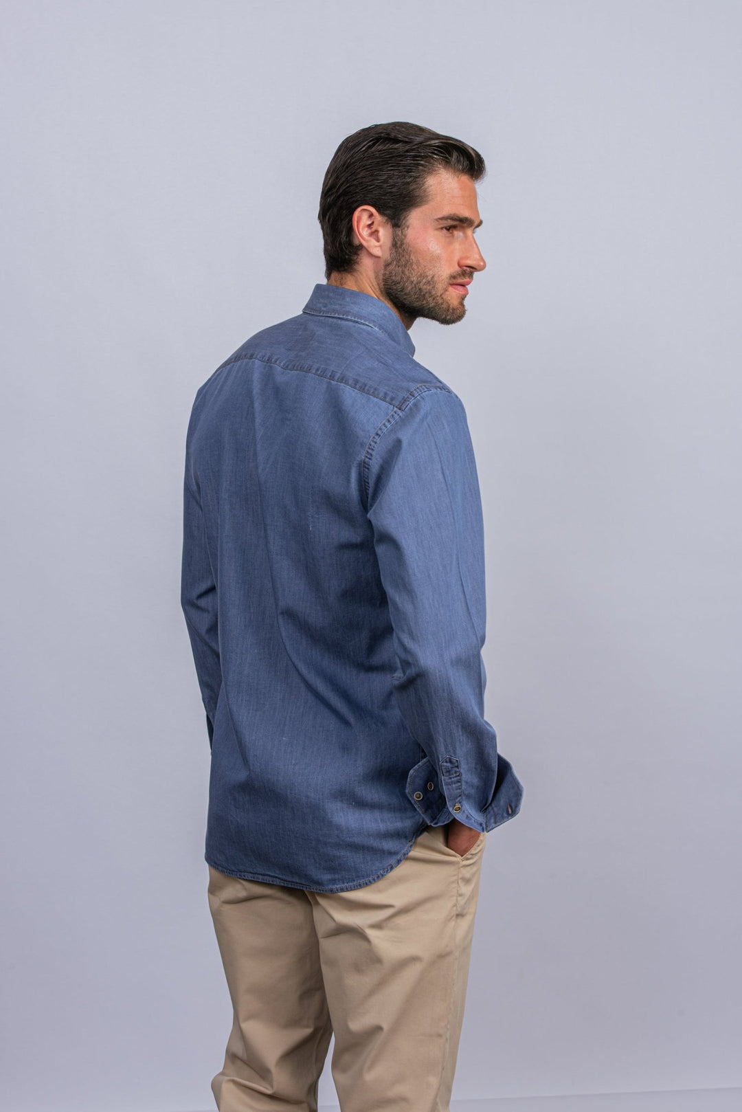 Washed Denim Regular Fit Shirt - Roban