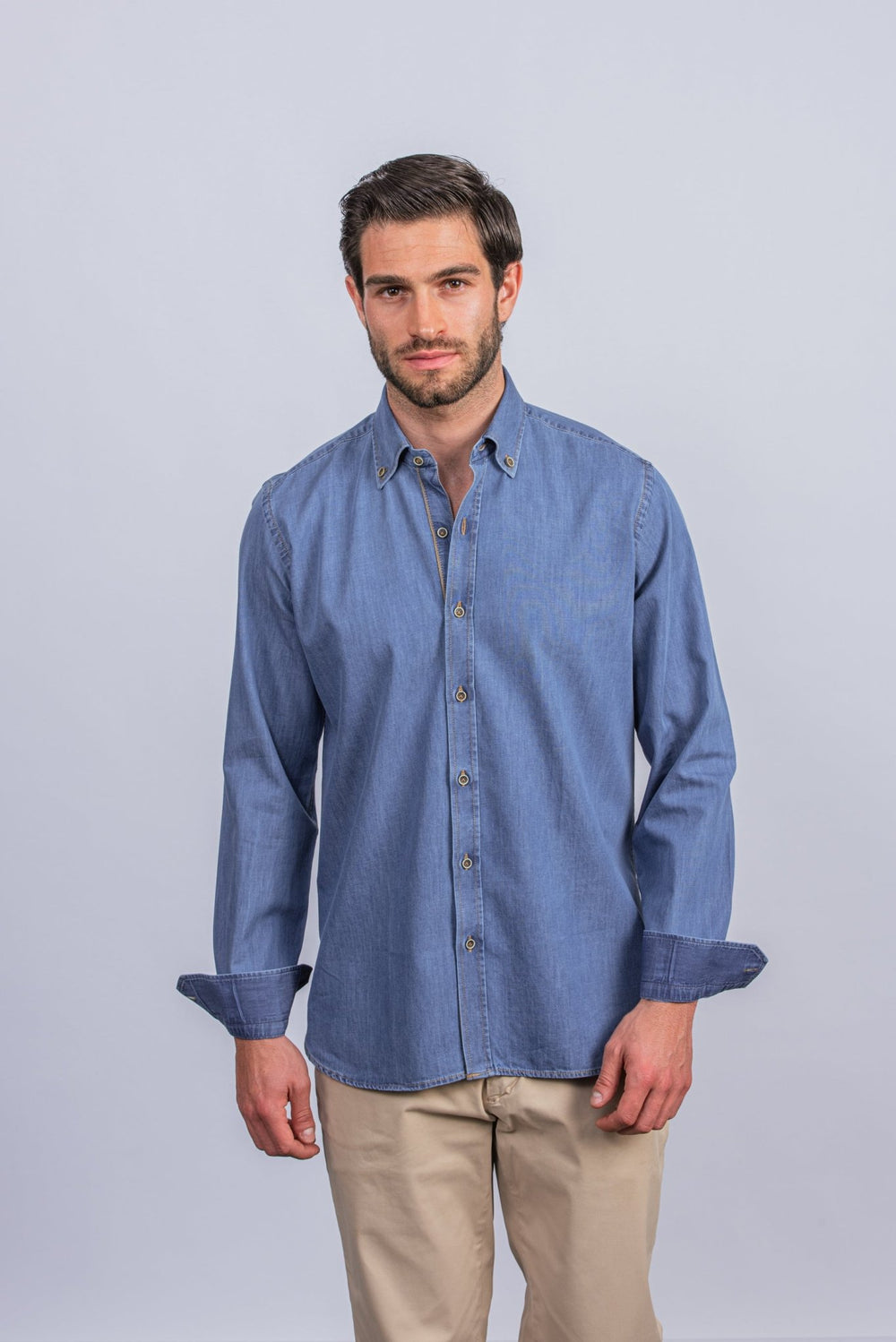Washed Denim Regular Fit Shirt - Roban