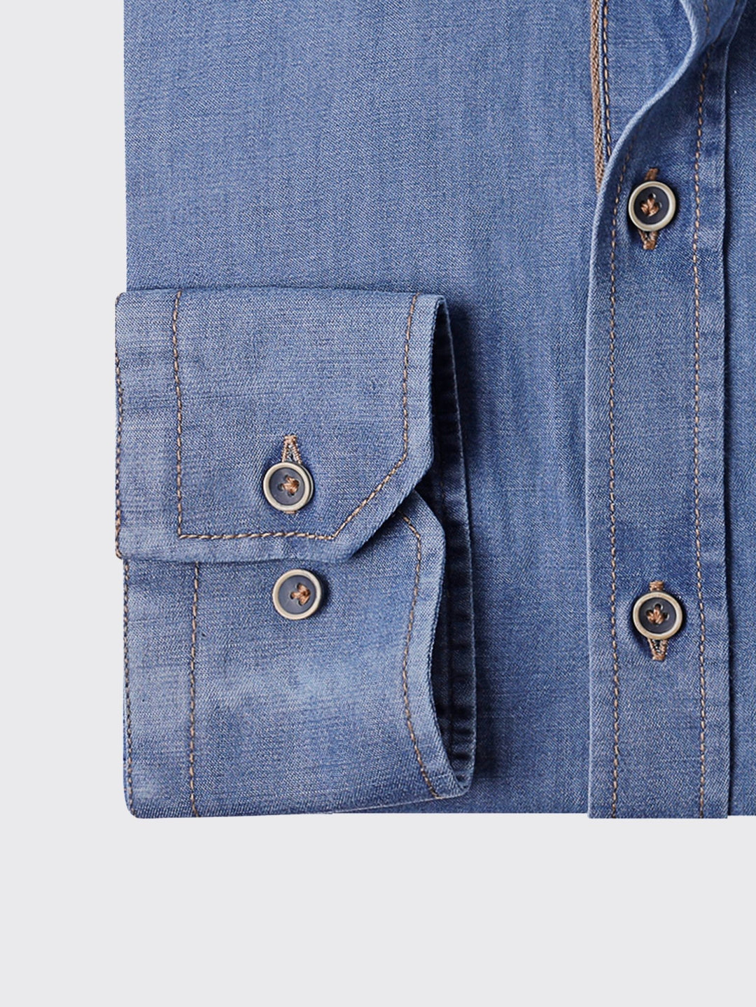 Washed Denim Regular Fit Shirt - Roban