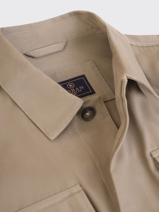 Washed Gabardine Overshirt - Roban