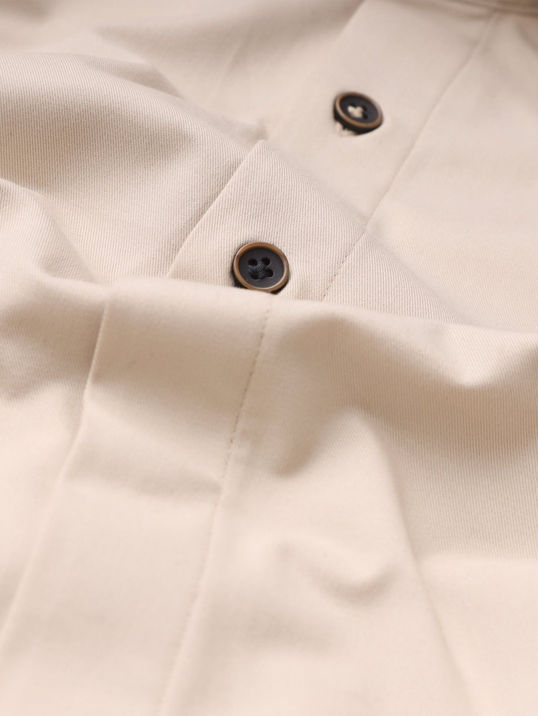 Washed Gabardine Shirt with Hidden Buttons - Roban