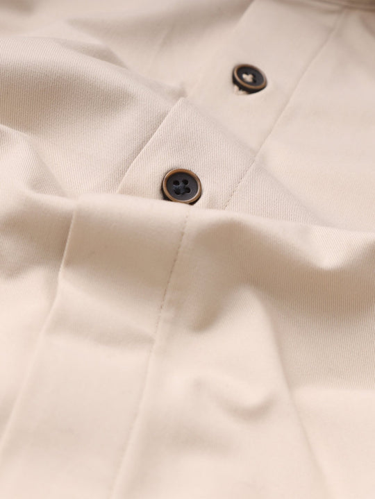 Washed Gabardine Shirt with Hidden Buttons - Roban