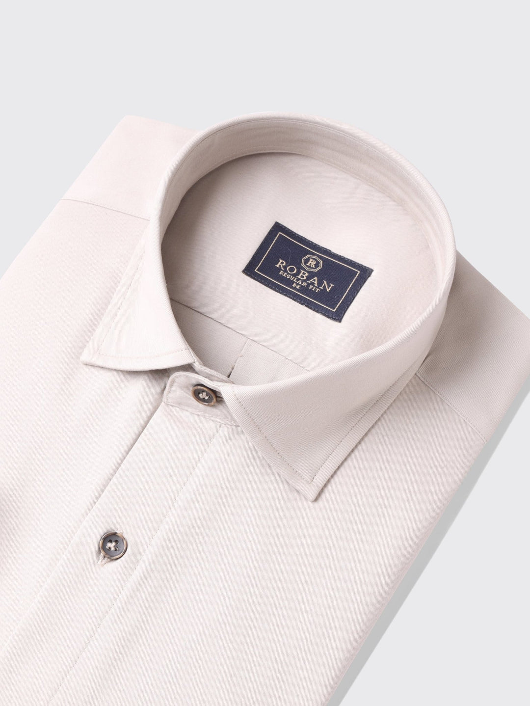 Washed Gabardine Shirt with Hidden Buttons - Roban