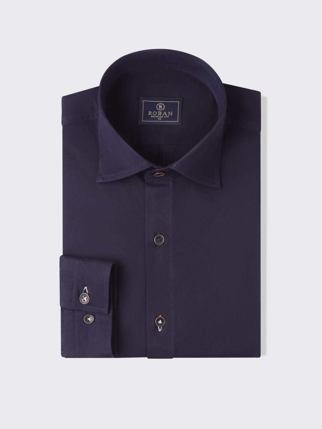 Washed Gabardine Shirt with Hidden Buttons - Roban