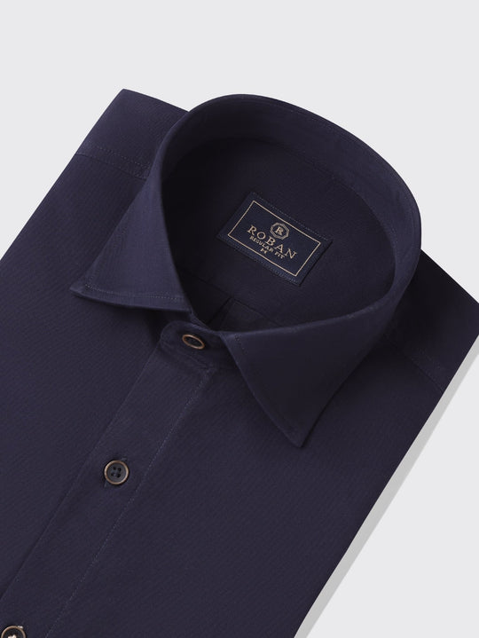 Washed Gabardine Shirt with Hidden Buttons - Roban