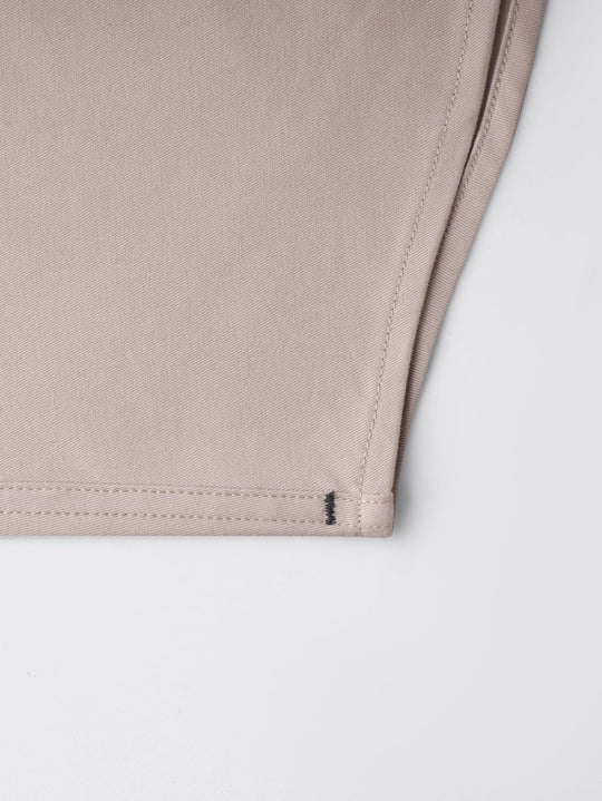 Washed Gabardine Shirt with Hidden Buttons - Roban