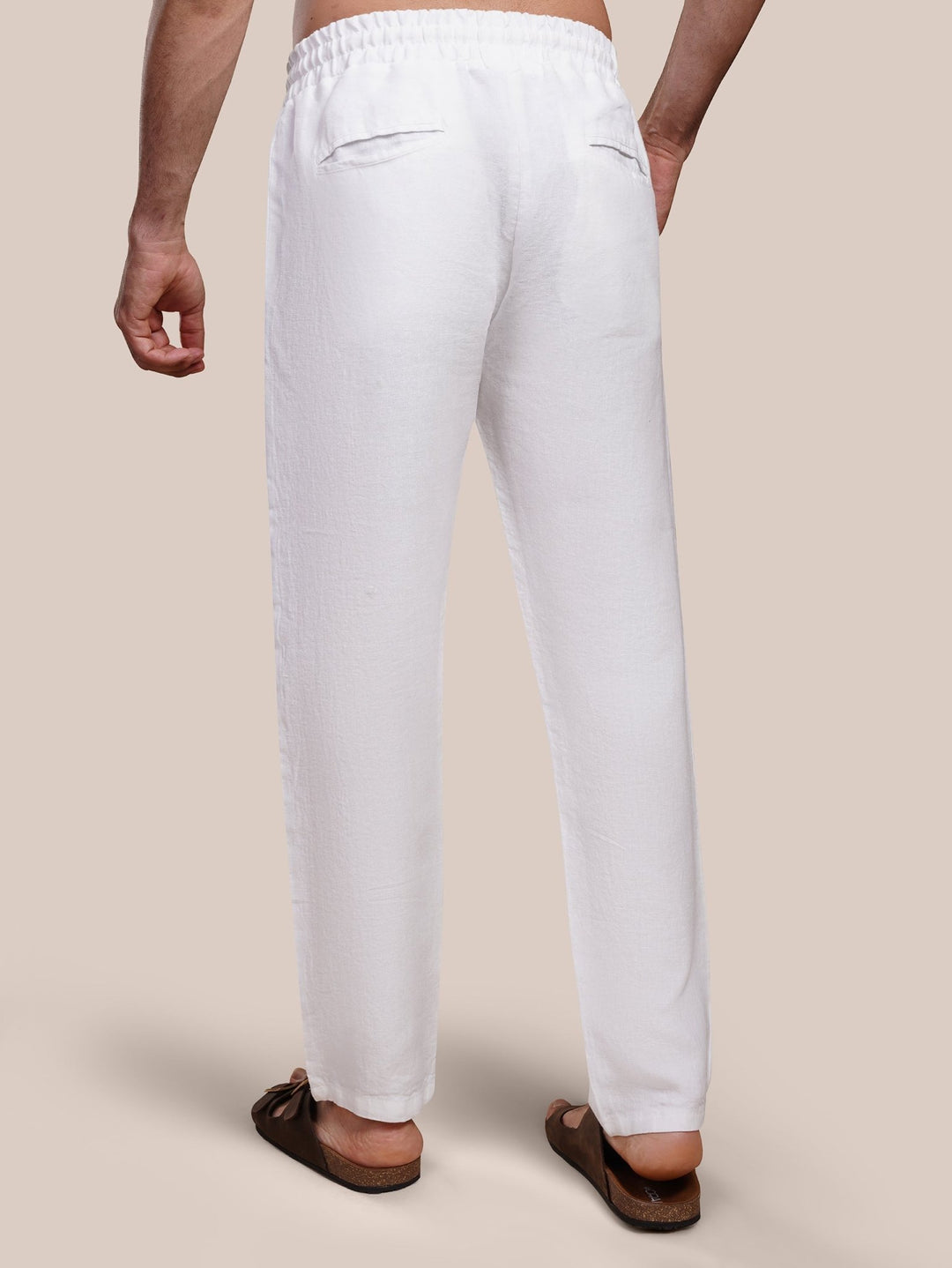 Washed Pure Linen Pants - Roban