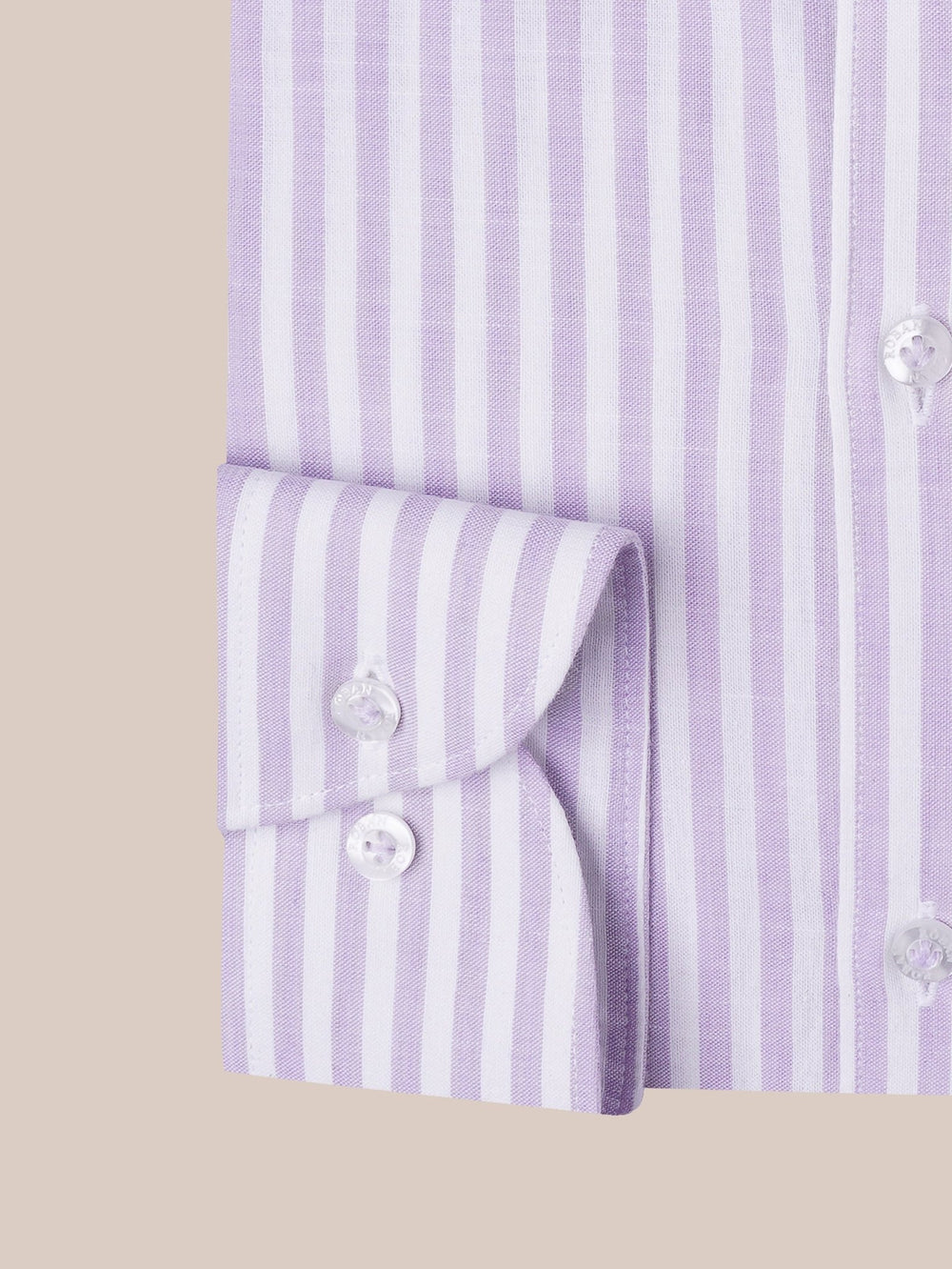 WASHED STRIPED LINEN COTTON SLIM FIT SHIRT - Roban