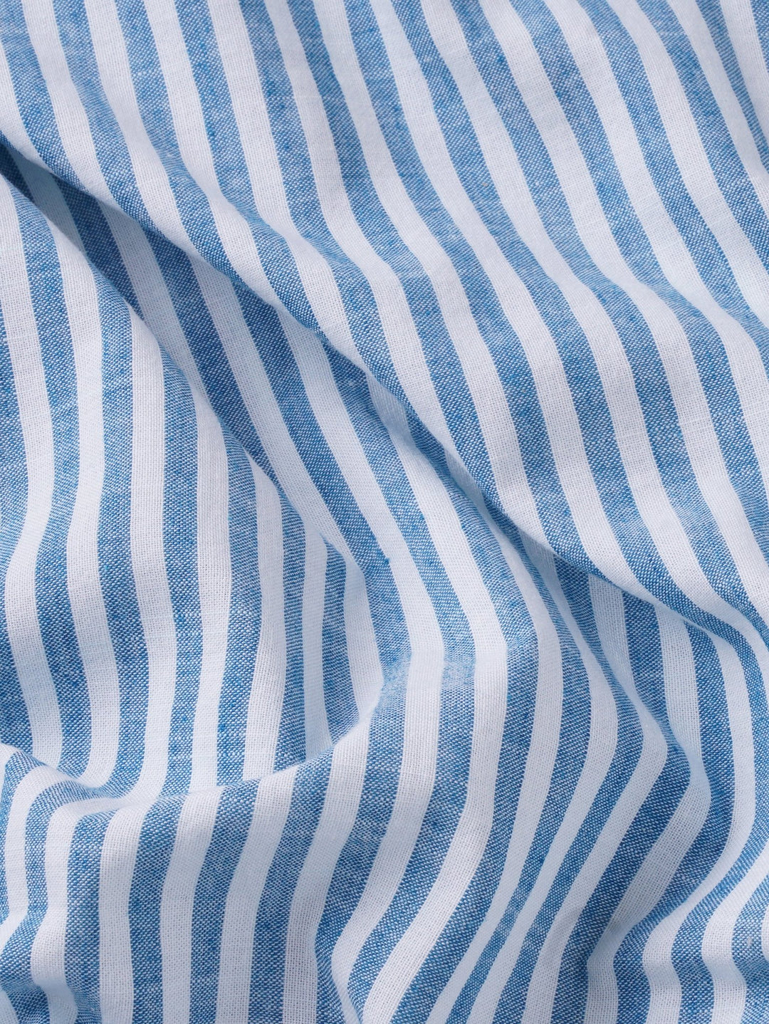 WASHED STRIPED LINEN COTTON SLIM FIT SHIRT - Roban