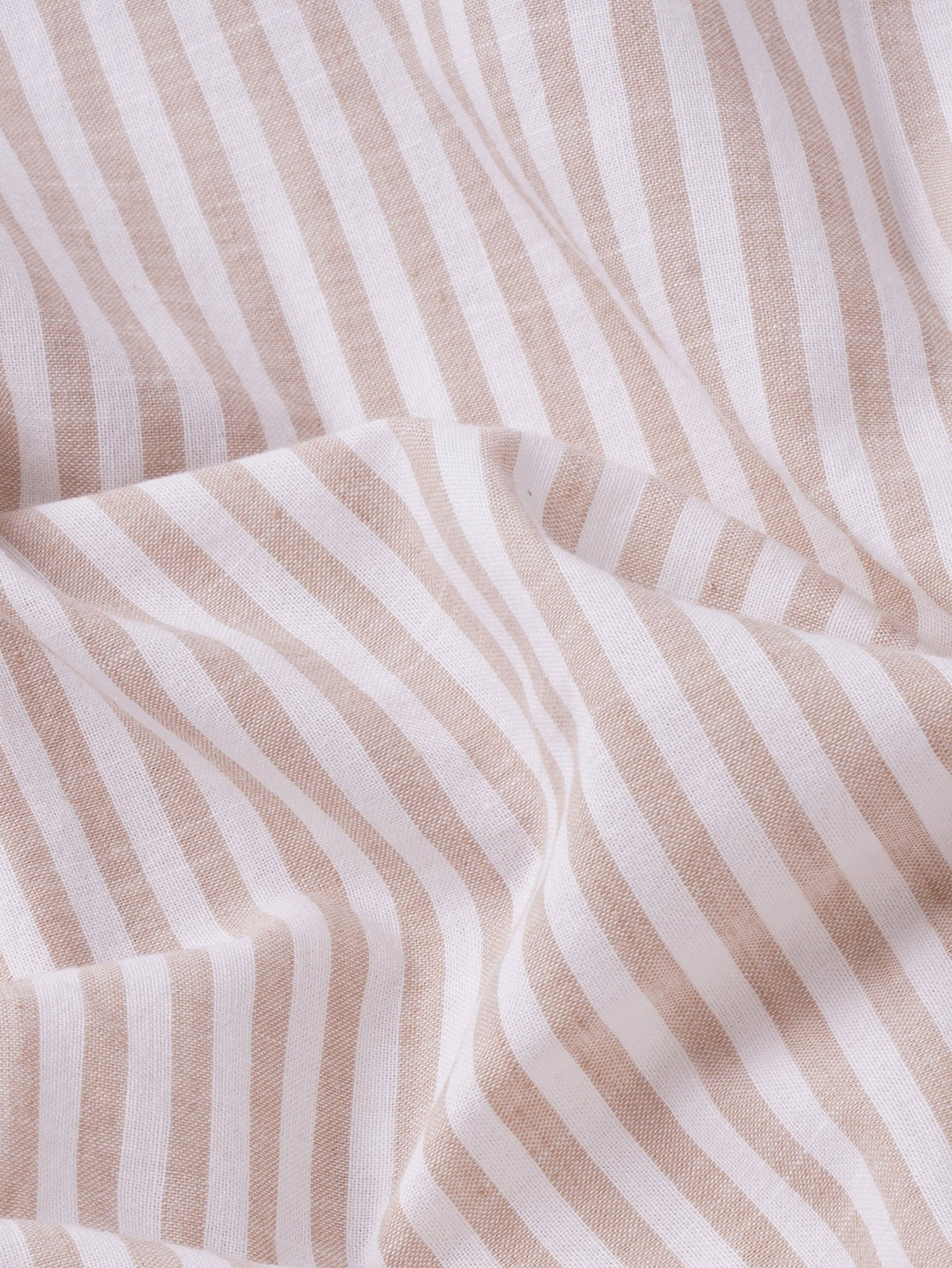 WASHED STRIPED LINEN COTTON SLIM FIT SHIRT - Roban